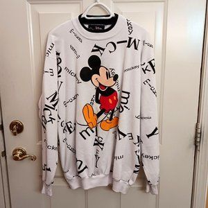 Vintage Mickey Mouse All Over Disney Originals Sweatshirt Sweater Sz L/XL 50/50